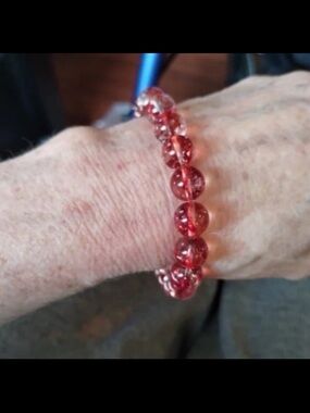 Golden strawberry quartz bracelet rare find